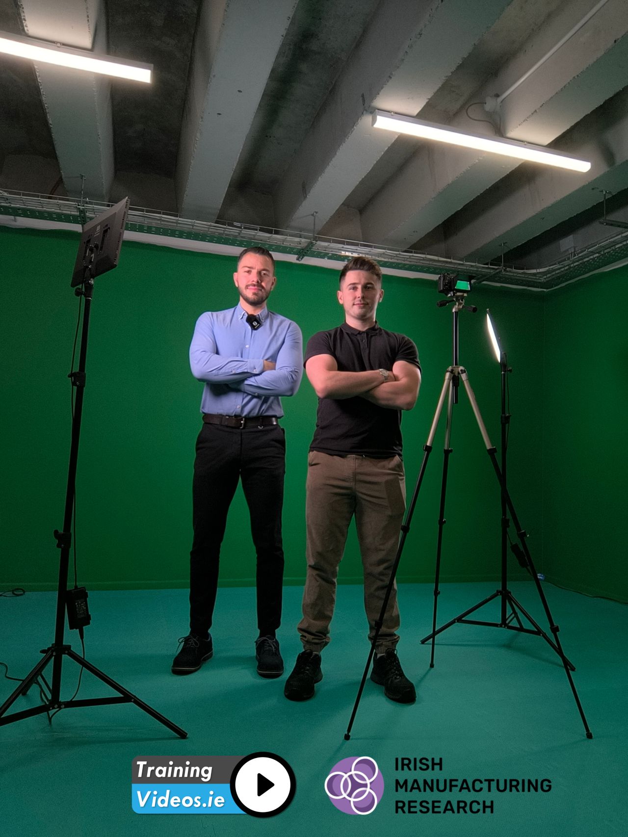 Filming the course on set at Irish Manufacturing Research in Mullingar